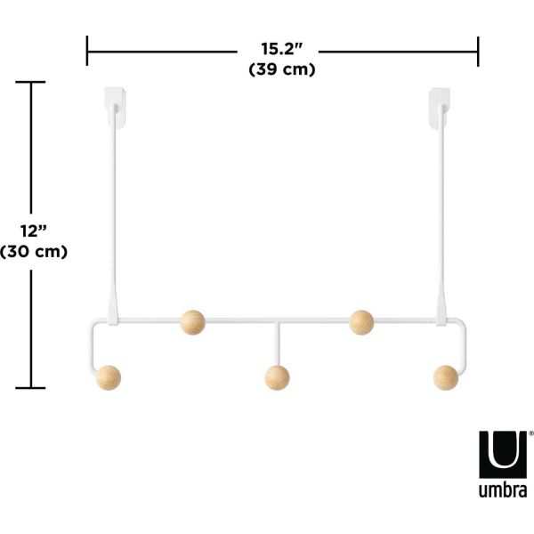 Porte manteau spécial porte 5 patères Estique - UMB-0625