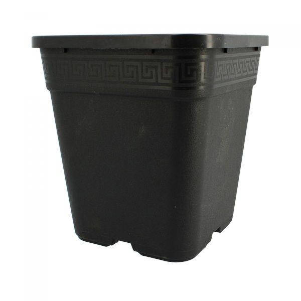 Pot de plantation carré noir 6 litres  19 x 19 x 21 cm