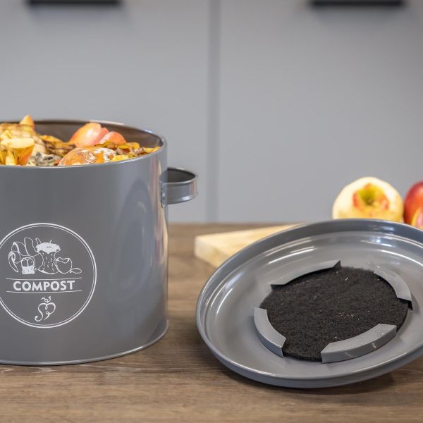 Poubelle de cuisine à compost ronde 6 litres - 7