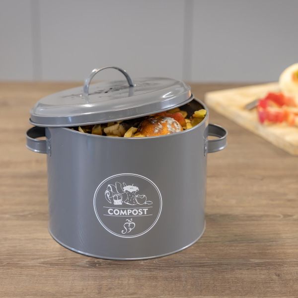 Poubelle de cuisine à compost ronde 6 litres - 