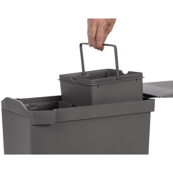 Poubelles de recyclage fixation inférieure et extraction automatique (2 bacs de 14L) - 7