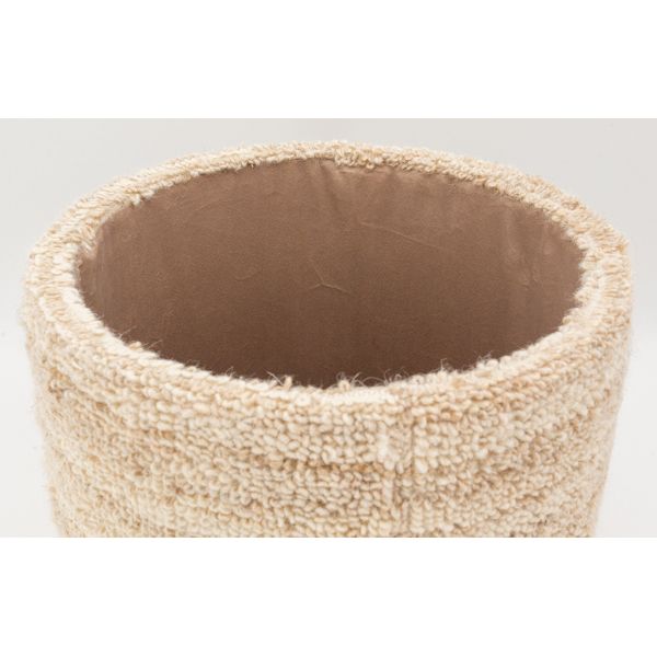 Pouf / coffre en laine bouclette - 119