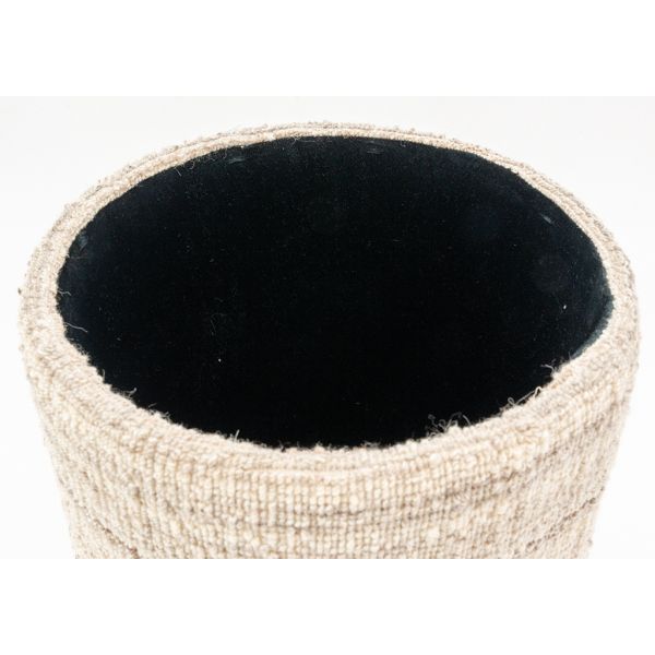 Pouf / coffre bouclette en laine - AUB-6921