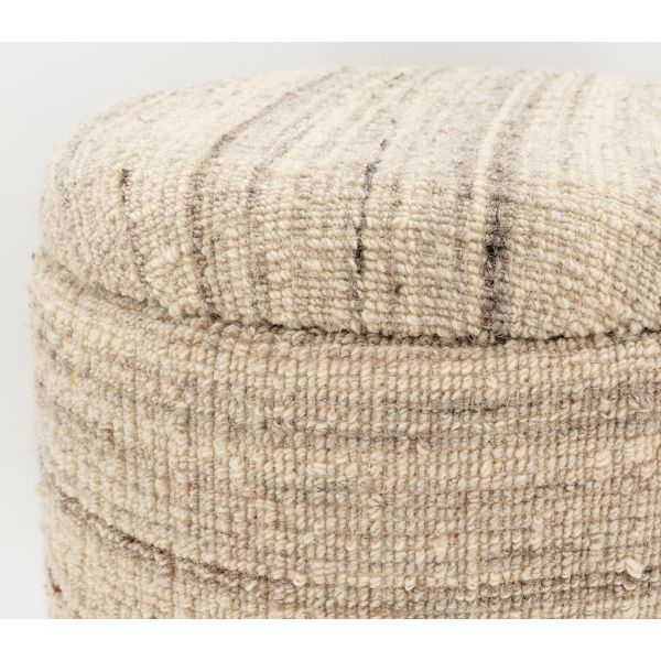 Pouf / coffre bouclette en laine - 115