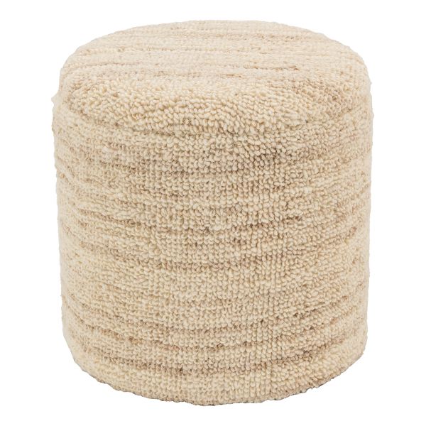 Pouf / coffre en laine bouclette