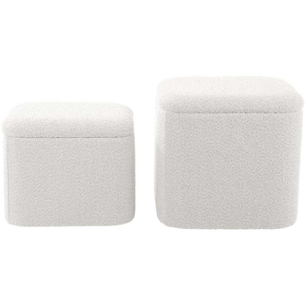 Pouf en tissu bouclette Ada - 159