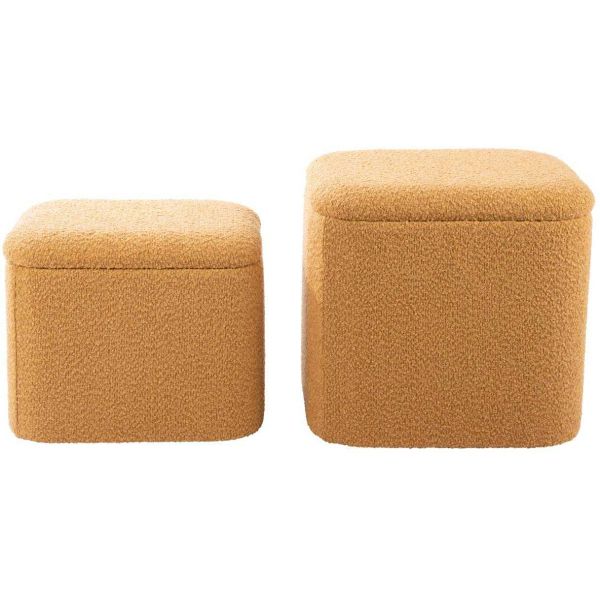 Pouf en tissu bouclette Ada - 159