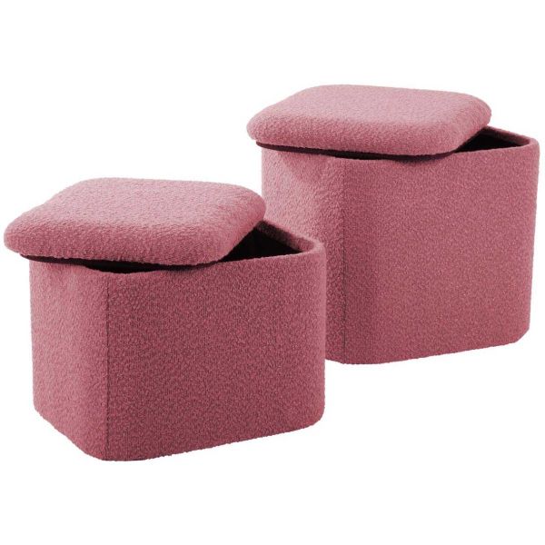 Pouf en tissu bouclette Ada - PRE-1584