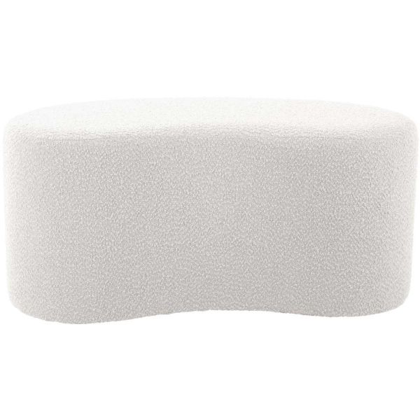 Pouf en tissu bouclette Ada Wave - PRE-1601