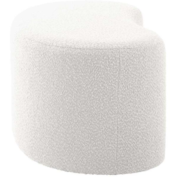 Pouf en tissu bouclette Ada Wave - 5