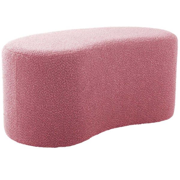 Pouf en tissu bouclette Ada Wave