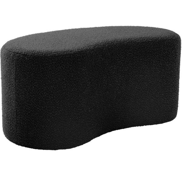 Pouf en tissu bouclette Ada Wave