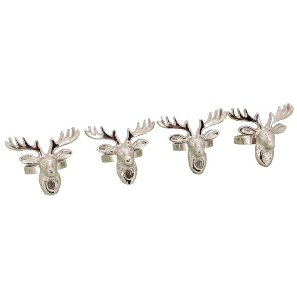 Ronds de serviettes en aluminium Cerf - 14,90