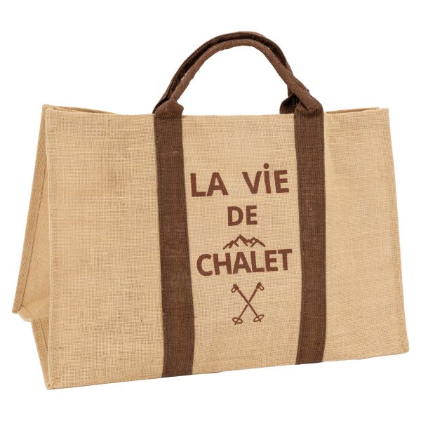 Sac à bûches en jute