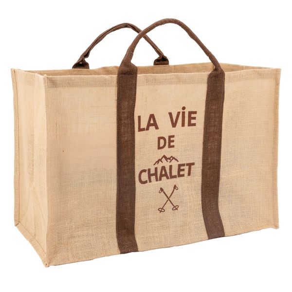 Sac à bûches en jute