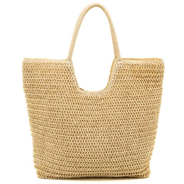 Sac cabas tressé naturel - AUB-6705