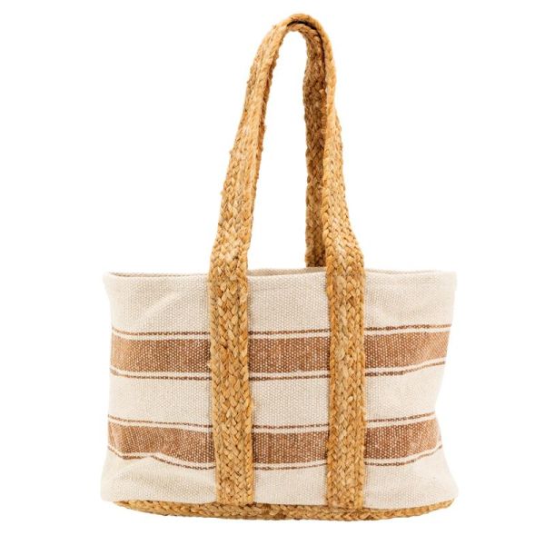 Sac en coton et jute rayure - 24,90