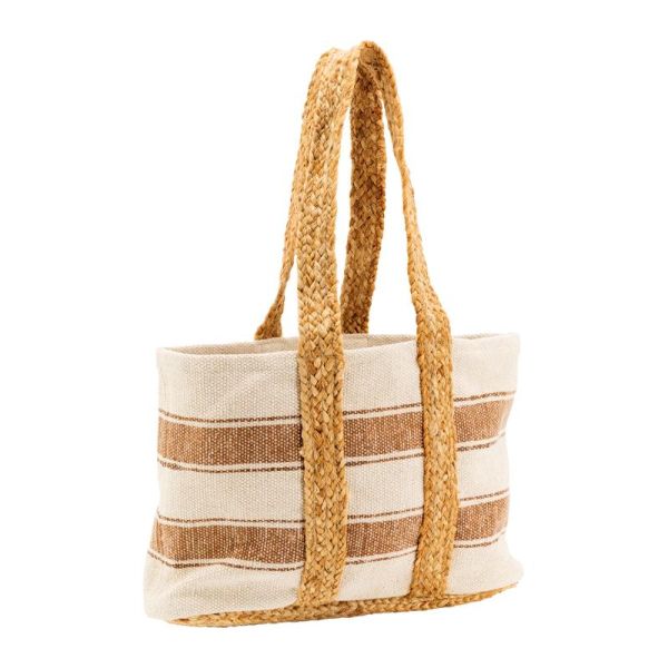 Sac en coton et jute rayure