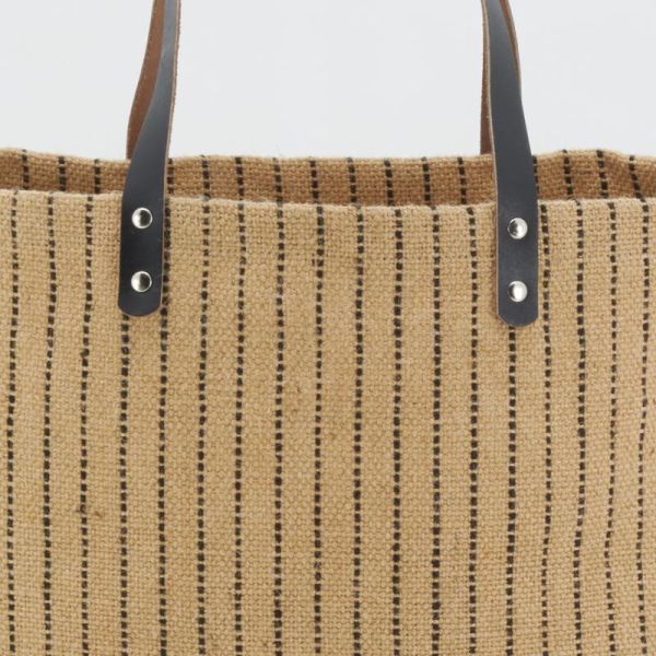 Sac à mains en jute à rayures - AUBRY GASPARD