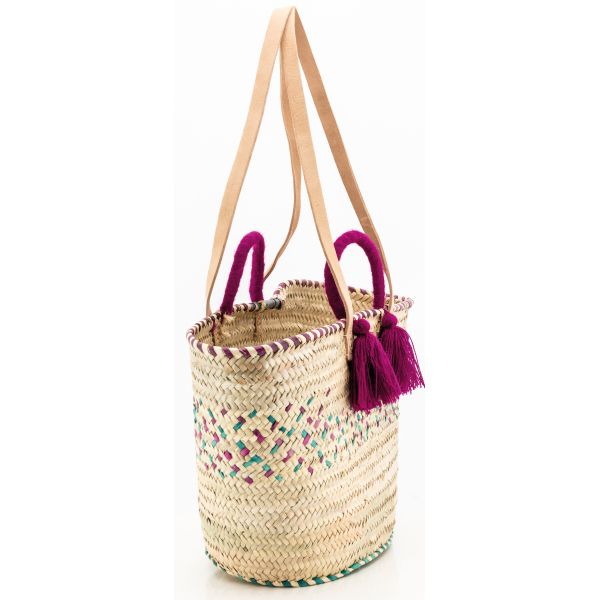 Sac en palmier naturel et coloré - 26,90