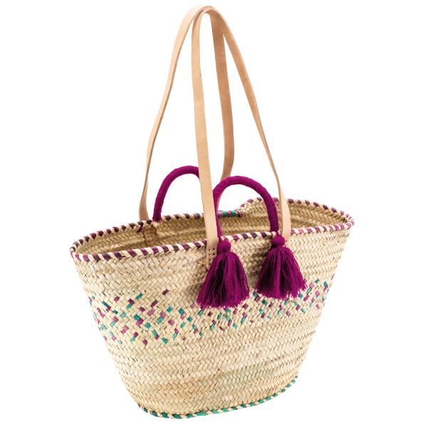 Sac en palmier naturel et coloré