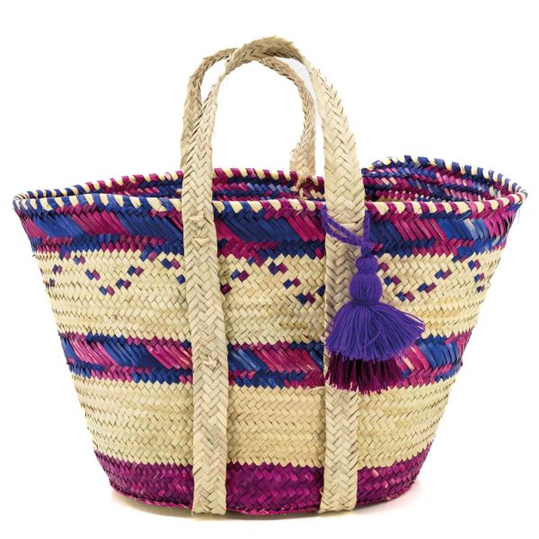 Sac en palmier naturel et coloré - AUBRY GASPARD