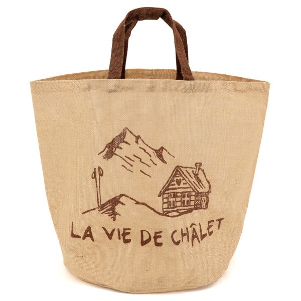 Sac rond en jute naturel plastifié - 9,90