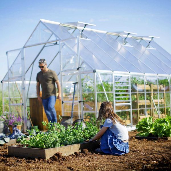 Serre de jardin en aluminium argent et polycarbonate Balance - Canopia by Palram