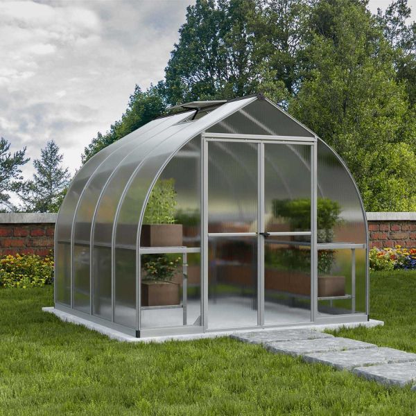 Serre de jardin en aluminium argent et polycarbonate Bella - Canopia by Palram