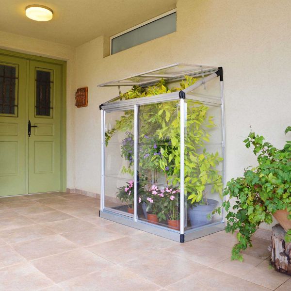 Serre de jardin en aluminium et polycarbonate adossée Lean To - Canopia by Palram