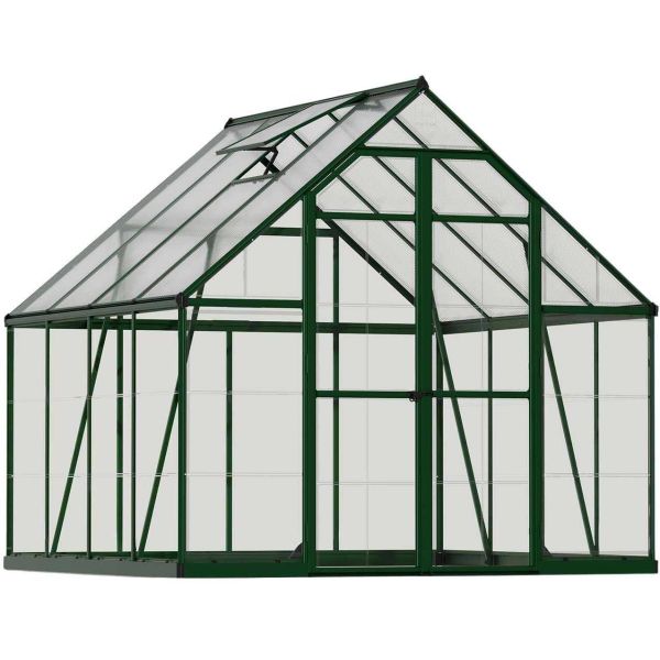 Serre de jardin en aluminium vert et polycarbonate Balance