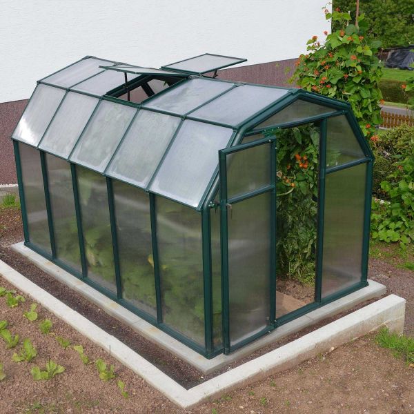 Serre de jardin en aluminium vert et polycarbonate Eco Grow - 1329