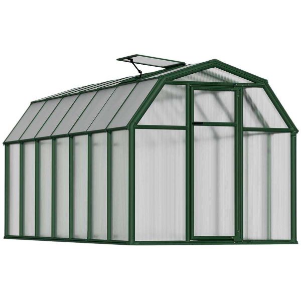 Serre de jardin en aluminium vert et polycarbonate Eco Grow