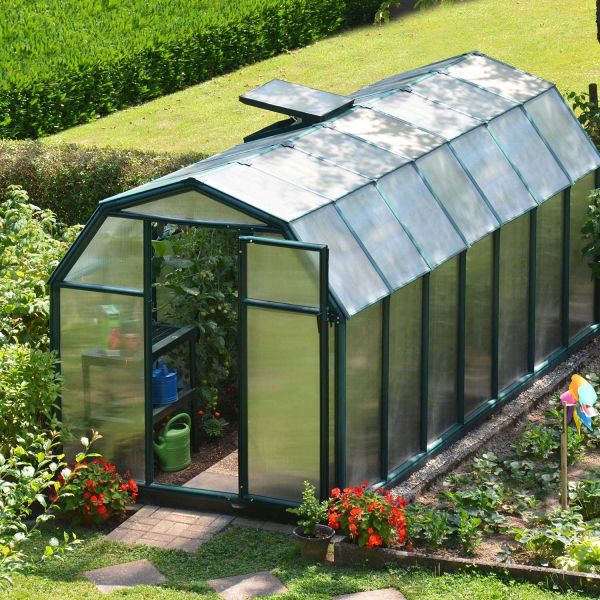 Serre de jardin en aluminium vert et polycarbonate Eco Grow - Canopia by Palram