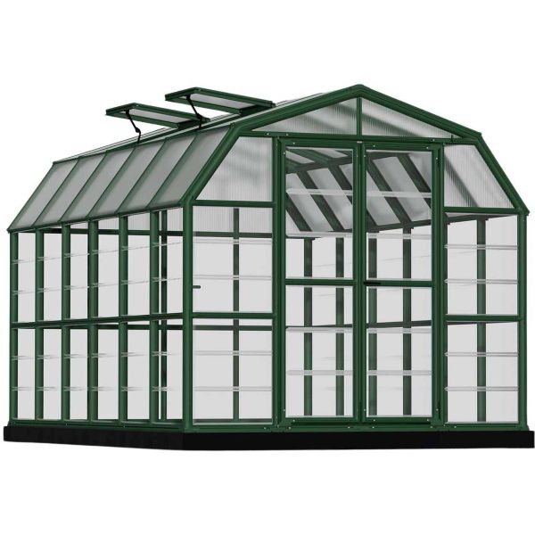 Serre de jardin en aluminium vert et polycarbonate Grand Gardener