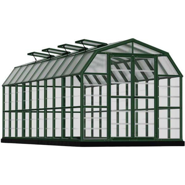 Serre de jardin en aluminium vert et polycarbonate Grand Gardener