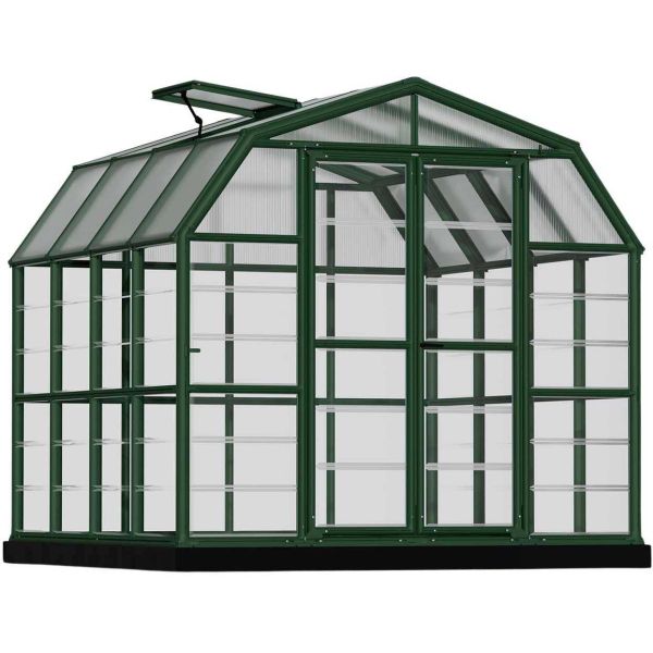 Serre de jardin en aluminium vert et polycarbonate Grand Gardener