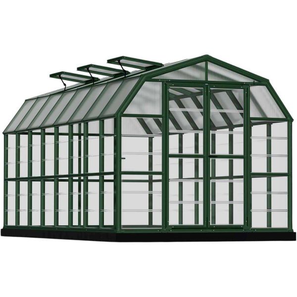 Serre de jardin en aluminium vert et polycarbonate Grand Gardener