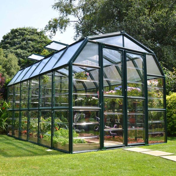 Serre de jardin en aluminium vert et polycarbonate Grand Gardener - Canopia by Palram