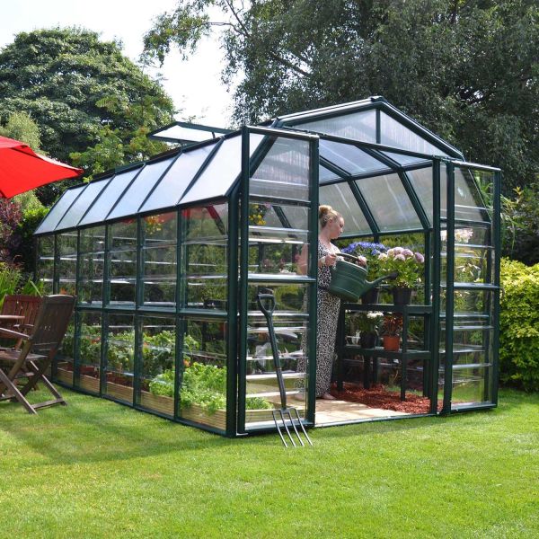 Serre de jardin en aluminium vert et polycarbonate Grand Gardener - 7