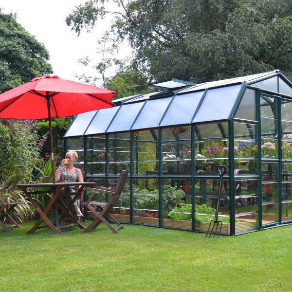 Serre de jardin en aluminium vert et polycarbonate Grand Gardener - 8