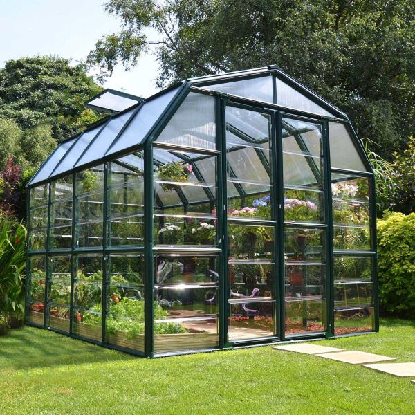 Serre de jardin en aluminium vert et polycarbonate Grand Gardener - Canopia by Palram