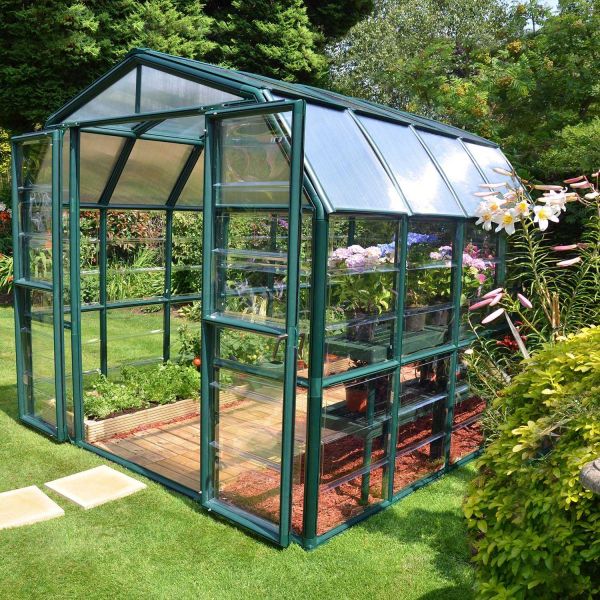 Serre de jardin en aluminium vert et polycarbonate Grand Gardener - 6