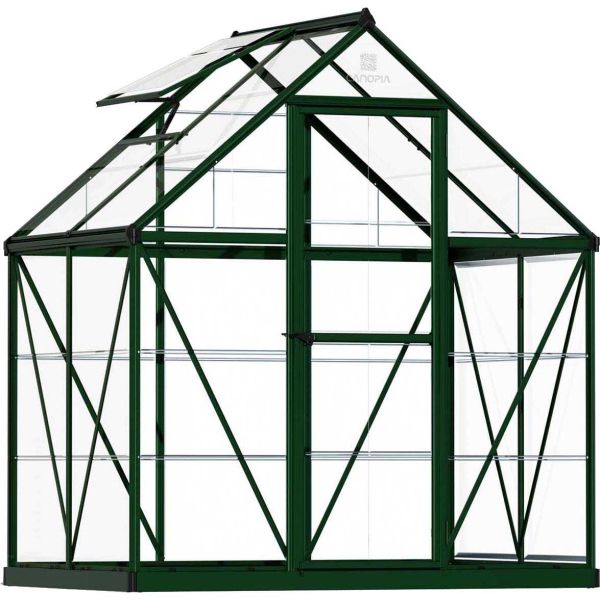 Serre de jardin en aluminium vert et polycarbonate Harmony