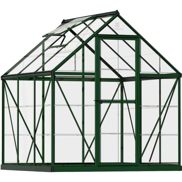 Serre de jardin en aluminium vert et polycarbonate Harmony