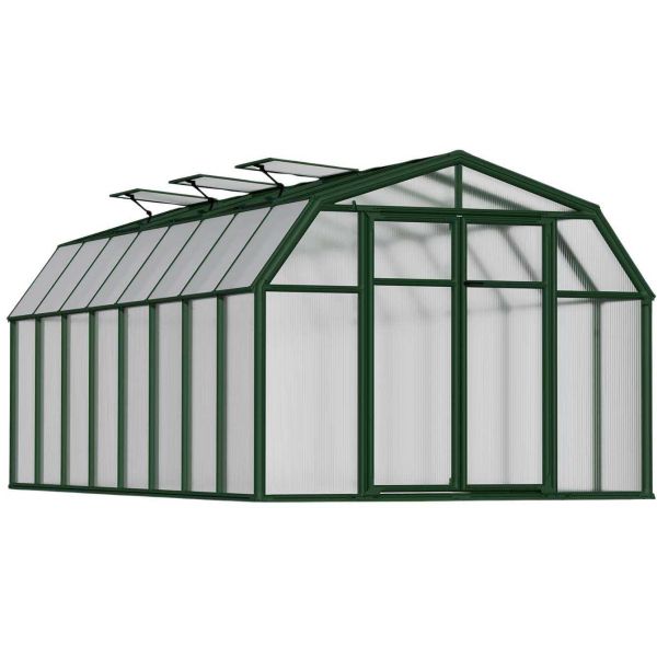 Serre de jardin en aluminium vert et polycarbonate Hobby Gardener