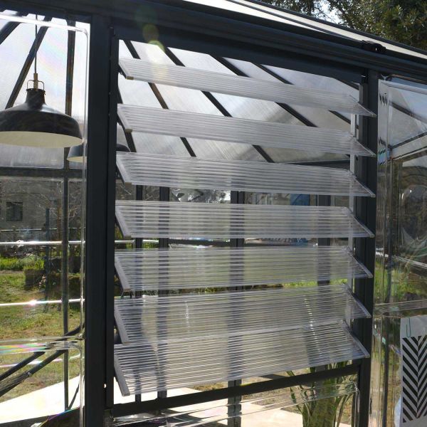 Serre de jardin hexagonale en aluminium et polycarbonate Oasis - 6