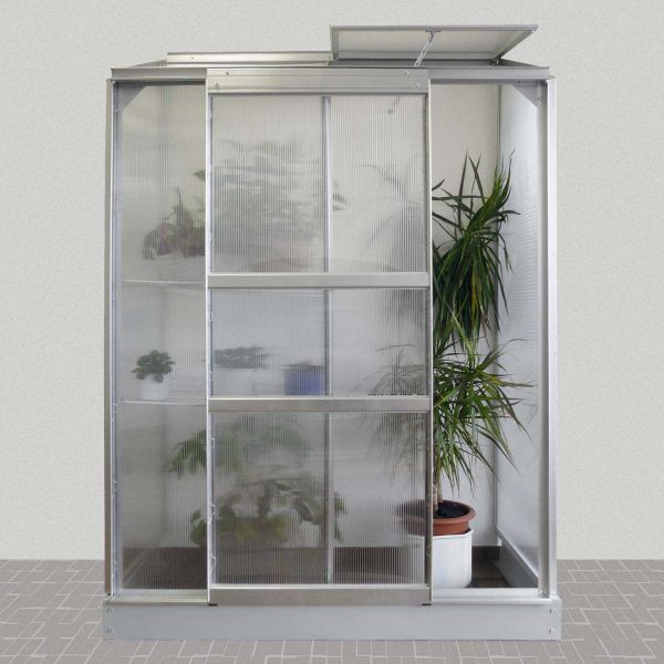 Serre de jardin en polycarbonate 4 mm et aluminium anodisé Ida - 329