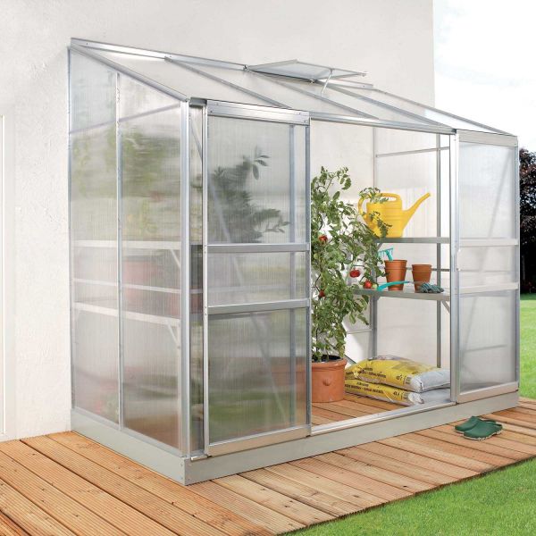 Serre de jardin en polycarbonate 4 mm et aluminium anodisé Ida - VITAVIA