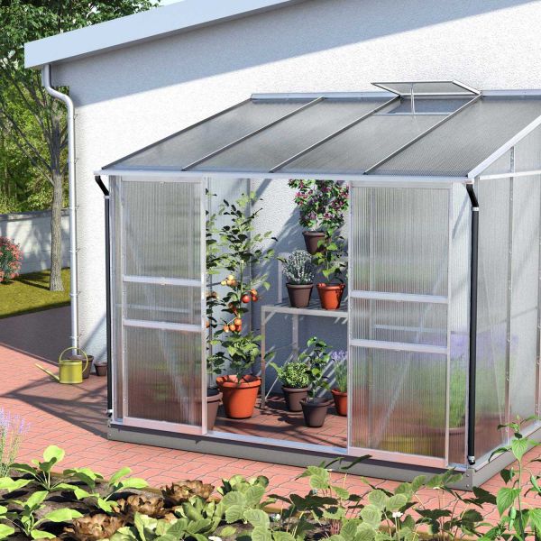 Serre de jardin en polycarbonate 4 mm et aluminium anodisé Ida - VITAVIA